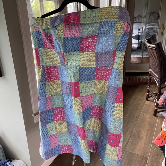 Vineyard Vines Strapless Patchwork Mini Size 12 - Picture 1 of 3